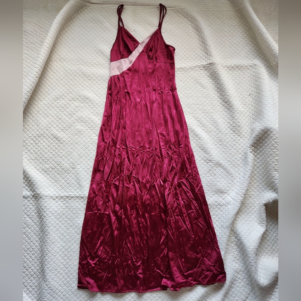 Peignoir Vanity Fair Colorblock Maxi Gown